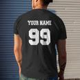 Add Your Name And Number Mens Back Print T-shirt Gifts for Him