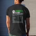 Addblack Commercial Diver Commercial Diver Nutrition Facts Mens Back Print T-shirt Gifts for Him