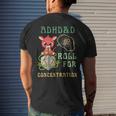 Adhd&D Roll For Concentration Quote Gamer Apparel Men's T-shirt Back Print Gifts for Him