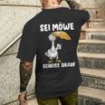 Alles Egal Norden Sei Seagull Scheiss Drauf North Sea Baltic Sea T-Shirt mit Rückendruck Geschenke für Ihn