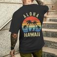 Aloha Hawaii Hawaiian Island Palm Beach Surfboard Surf Men's T-shirt Back Print Gifts for Him