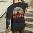 Alpapa Alpaka Lama Fan Liebhaber Dad Frischgebackenerater T-Shirt mit Rückendruck Geschenke für Ihn