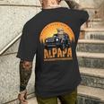 Alpapa Alpakaatertag Bester Papa Del Welt Alpakaatertag T-Shirt mit Rückendruck Geschenke für Ihn