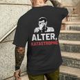 “Alter Katastrophe” Vintage Retro T-Shirt mit Rückendruck Geschenke für Ihn