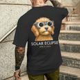 America Totality Solar Eclipse 2024 Cute Doodle Dog Dad Mom Men's T-shirt Back Print Gifts for Him