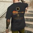 America Totality Spring 4 08 24 Total Solar Eclipse Guitar Men's T-shirt Back Print Gifts for Him