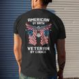 American By Birth Veteran By Choice Men's T-shirt Back Print Funny Gifts