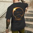 American Bison Buffalo Solar 2024 Eclipse Men's T-shirt Back Print Gifts for Him