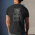 American Dad Fathers Day Whiskey Label Old Man Mens Back Print T-shirt Gifts for Him