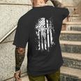 American Flag Vintage Archery Lover Patriotic Men's T-shirt Back Print Gifts for Him