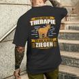 Andere Gehen Zur Therapie Ich Gehe Zu Meinen Ziegen Black T-Shirt mit Rückendruck Geschenke für Ihn