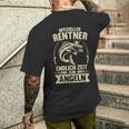 Angler Rentner Endlich Zeit Zum Fngelen Retirement S T-Shirt mit Rückendruck Geschenke für Ihn