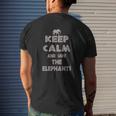 Animal Activis Keep Calm And Save The Elephants Mens Back Print T-shirt Gifts for Him