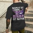 Anime Merch Kawaii Manga Anime T-Shirt mit Rückendruck Geschenke für Ihn