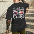 Our Anniversary Cruise Matching Cruise Ship Boat Vacation Men's T-shirt Back Print Gifts for Him