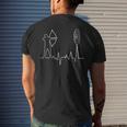 Archery Bow Hunting I Heartbeat Arrow Target Hunter Archer Mens Back Print T-shirt Gifts for Him