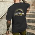 Ashville Ny New York Total Solar Eclipse 2024 Men's T-shirt Back Print Gifts for Him