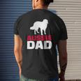 Aussie Australian Shepherd Dad Mens Back Print T-shirt Gifts for Him