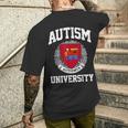 Autism Awareness University Puzzle Pieces Support Autismus Men's T-shirt Back Print Gifts for Him