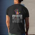 Autism Awareness Warning This Autism Dad Mens Back Print T-shirt Gifts for Him