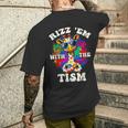 Autism Rizz Em With The Tism Meme Autistic Giraffe Men's T-shirt Back Print Gifts for Him