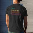Aviation Retro Style Dad The Man Pilot Legend Dad Mens Back Print T-shirt Gifts for Him