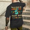 This Is What An Awesome 5 Year Old Look & Sarcastic Men's T-shirt Back Print Gifts for Him