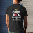 Awesome Dads Explore Dungeons And Slay Dragons Mens Back Print T-shirt Gifts for Him