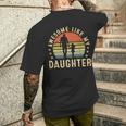 Awesome Like My Daughter Dad Father Fathers Day Men's T-shirt Back Print Gifts for Him