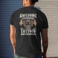 Awesome Grandpas Have Tattoos & Beards Mens Back Print T-shirt Gifts for Him