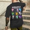 Axolotl Kawaii Axolotls Of The World Axolotl Animals Men's T-shirt Back Print Gifts for Him