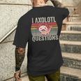 I Axolotl Preguntas Retroinatge Divertido Lindo Axolotl Camiseta Hombre Estampado Espalda Regalos para él