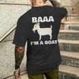 Baa I'm A Goat Costume Animal Goat Men's T-shirt Back Print Gifts for Him