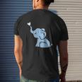 Baby Elephant Mens Back Print T-shirt Gifts for Him