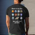 Back In My Day We Had Nine Planets Science Men's T-shirt Back Print Gifts for Him