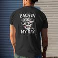 Back In My Day Traditional Tattoo Skull Dad Mens Back Print T-shirt Gifts for Him