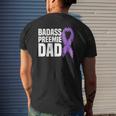 Badass Preemie Dad Nicu Prematurity Awareness Mens Back Print T-shirt Gifts for Him