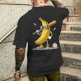 Banana Playing Baseball Baseball Game Lover Humorous Men's T-shirt Back Print Gifts for Him
