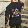 Bandera De Europa Banderas Europeas Mapa De Europa Mapas Europeos Camiseta Hombre Estampado Espalda Regalos para él