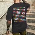 Banderas Internacionales Del Mundo Banderas Mapa Del Mundo Camiseta Hombre Estampado Espalda Regalos para él