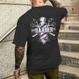 Barber Shop Pole Hairdresser & Barber Hipster T-Shirt mit Rückendruck Geschenke für Ihn