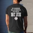 Baseball My Grandson Will Be Waiting For You At Home Mens Back Print T-shirt Gifts for Him