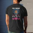 Basketball Gender Reveal Party Free Throws Or Pink Bows Mens Back Print T-shirt Gifts for Him