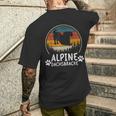 Basset Alpindackel Papa Wieneratertag T-Shirt mit Rückendruck Geschenke für Ihn