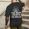 Bbq Der Mann Der Mythos Der Griller Lustiger Papaatertag T-Shirt mit Rückendruck Geschenke für Ihn