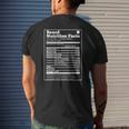 Beard Nutrition Fact Mens Back Print T-shirt Gifts for Him