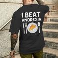 I Beat Survived Anorexia Awareness Men's T-shirt Back Print Gifts for Him