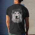 Beautiful Siberian Husky Dog Face Men's T-shirt Back Print Funny Gifts