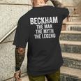 Beckham The Man The Myth The Legend First Name Beckham Men's T-shirt Back Print Gifts for Him