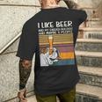 Beer English Bulldog 3 People Drinking Dog Lover Men's T-shirt Back Print Gifts for Him